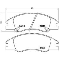 Remblokkenset, schijfrem BREMBO, u.a. für KIA