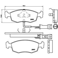 Remblokkenset, schijfrem BREMBO, u.a. für Ford