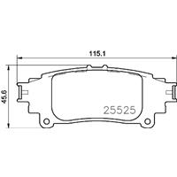 Remblokkenset, schijfrem BREMBO, u.a. für Lexus
