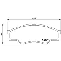 Remblokkenset, schijfrem BREMBO, u.a. für Toyota