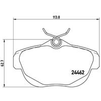 Remblokkenset, schijfrem BREMBO, u.a. für Citroën