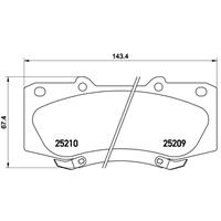 Remblokkenset, schijfrem BREMBO, u.a. für Toyota