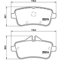 Remblokkenset, schijfrem BREMBO, u.a. für Mercedes-Benz