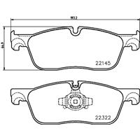 Remblokkenset, schijfrem BREMBO, u.a. für Jaguar, Land Rover