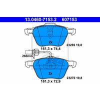 Remblokkenset, schijfrem ATE, u.a. für VW, Seat, Ford