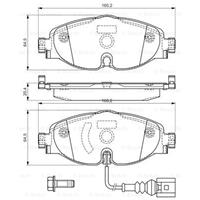 Remblokkenset, schijfrem BOSCH, u.a. für Audi, VW, Skoda, Seat, Cupra