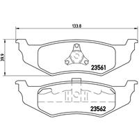 Remblokkenset, schijfrem BREMBO, u.a. für Chrysler, Dodge, Plymouth