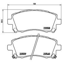 Remblokkenset, schijfrem BREMBO, u.a. für Mitsubishi, Subaru