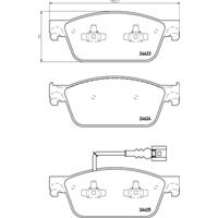 Remblokkenset, schijfrem BREMBO, u.a. für VW