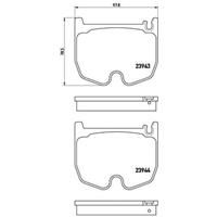 Remblokkenset, schijfrem BREMBO, u.a. für Mercedes-Benz