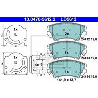 Remblokkenset, schijfrem ATE Ceramic ATE, u.a. für Opel, Vauxhall, Saab, Chevrolet