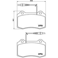 Remblokkenset, schijfrem BREMBO, u.a. für Peugeot