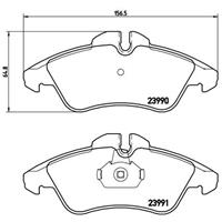 Remblokkenset, schijfrem BREMBO, u.a. für Mercedes-Benz, VW