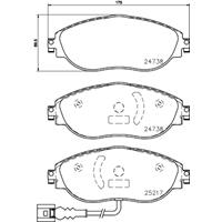 Remblokkenset, schijfrem DIRECTIONAL BRAKE PADS BREMBO, u.a. für Seat, VW, Audi, Skoda, Cupra