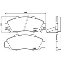 Remblokkenset, schijfrem BREMBO, u.a. für Honda, Acura, Rover