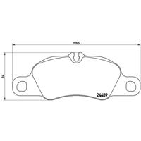Remblokkenset, schijfrem BREMBO, u.a. für Porsche