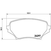 Remblokkenset, schijfrem BREMBO, u.a. für Mazda