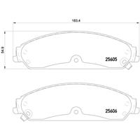 Remblokkenset, schijfrem BREMBO, u.a. für Dodge, Chrysler, Lancia