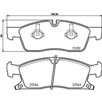 Remblokkenset, schijfrem BREMBO, u.a. für Jeep