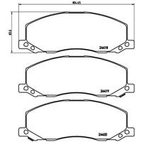 Remblokkenset, schijfrem BREMBO, u.a. für Opel, Vauxhall, Saab, Bentley