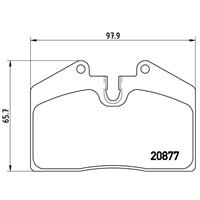 Remblokkenset, schijfrem BREMBO, u.a. für Porsche, Ferrari, Audi
