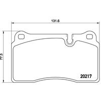 Remblokkenset, schijfrem BREMBO, u.a. für Land Rover