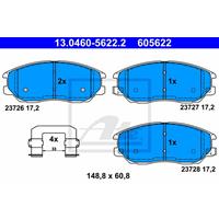 Remblokkenset, schijfrem ATE, u.a. für Hyundai, Ssangyong