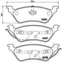 Remblokkenset, schijfrem BREMBO, u.a. für Chrysler, Dodge