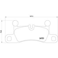 Remblokkenset, schijfrem BREMBO, u.a. für Porsche, VW