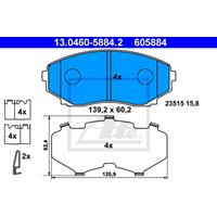 mazda Remblokken set 13046058842