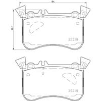 Remblokkenset, schijfrem DIRECTIONAL BRAKE PADS BREMBO, u.a. für Mercedes-Benz