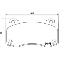 Remblokkenset, schijfrem BREMBO, u.a. für Chrysler, Dodge, Jeep