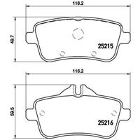 Remblokkenset, schijfrem BREMBO, u.a. für Mercedes-Benz
