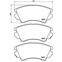 Remblokkenset, schijfrem BREMBO, u.a. für Opel, Saab, Chevrolet, Vauxhall, Buick, Bentley
