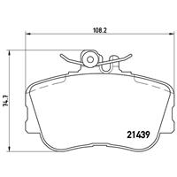 Remblokkenset, schijfrem BREMBO, u.a. für Mercedes-Benz