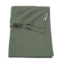 Meyco Knit Basic Wiegdeken Forest Green 75 x 100 cm