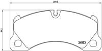 Remblokkenset, schijfrem BREMBO, u.a. für Porsche, VW