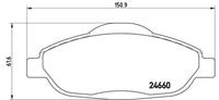 peugeot Remblokkenset, schijfrem BREMBO XTRA LINE