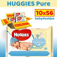 Huggies Pure- 10 x 56 - billendoekjes voor de gevoelige huid