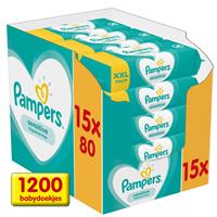 Pampers Sensitive billendoekjes - voordeelverpakking - 1200 babydoekjes