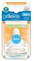 Dr. Brown's Options+ Anti-colic Brede Halsfles Speen Fase 2