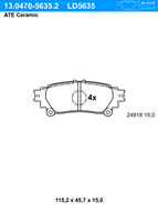 lexus Low dust Keramische remblokken 13047056352