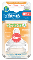 Dr. Brown's Options+ Anti-Colic Brede Halsfles Speen Fase 1