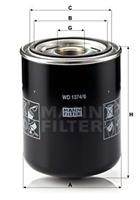 Filter, werkhydrauliek MANN-FILTER WD 1374/6