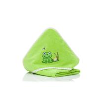 Fillikid Handdoek met capuchon Kikker groen 75x75 cm - Groen