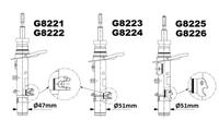 MONROE Stoßdämpfer MONROE ORIGINAL (Gas Technology) G8225 Stoßdämpfersatz PEUGEOT,208,208 Kasten