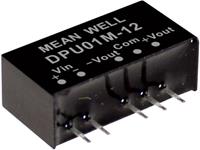 meanwell Mean Well DPU01M-12 DC/DC-convertermodule 42 mA 1 W Aantal uitgangen: 2 x