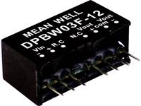 meanwell Mean Well DPBW03G-12 DC/DC-convertermodule 125 mA 3 W Aantal uitgangen: 2 x