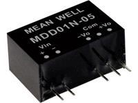 Mean Well MDD01L-12 DC/DC-convertermodule 42 mA 1 W Aantal uitgangen: 2 x