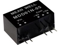 meanwell Mean Well MDD01M-05 DC/DC-convertermodule 100 mA 1 W Aantal uitgangen: 2 x